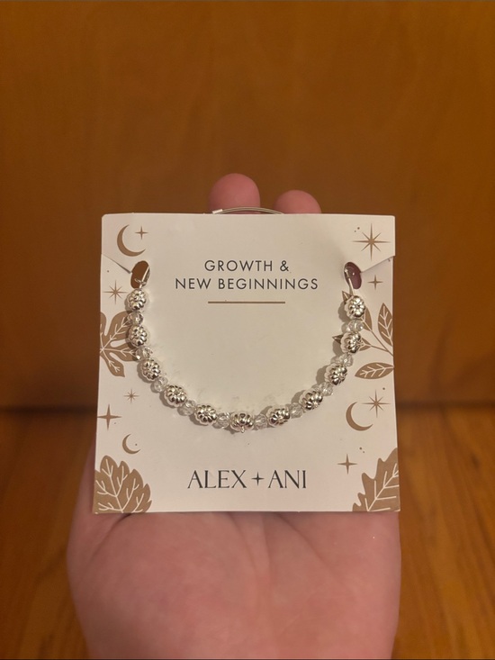 Alex and Ani Jewelry - Alex and Ani Silver Pumpkin and Crystal Beaded Bracelet NWT